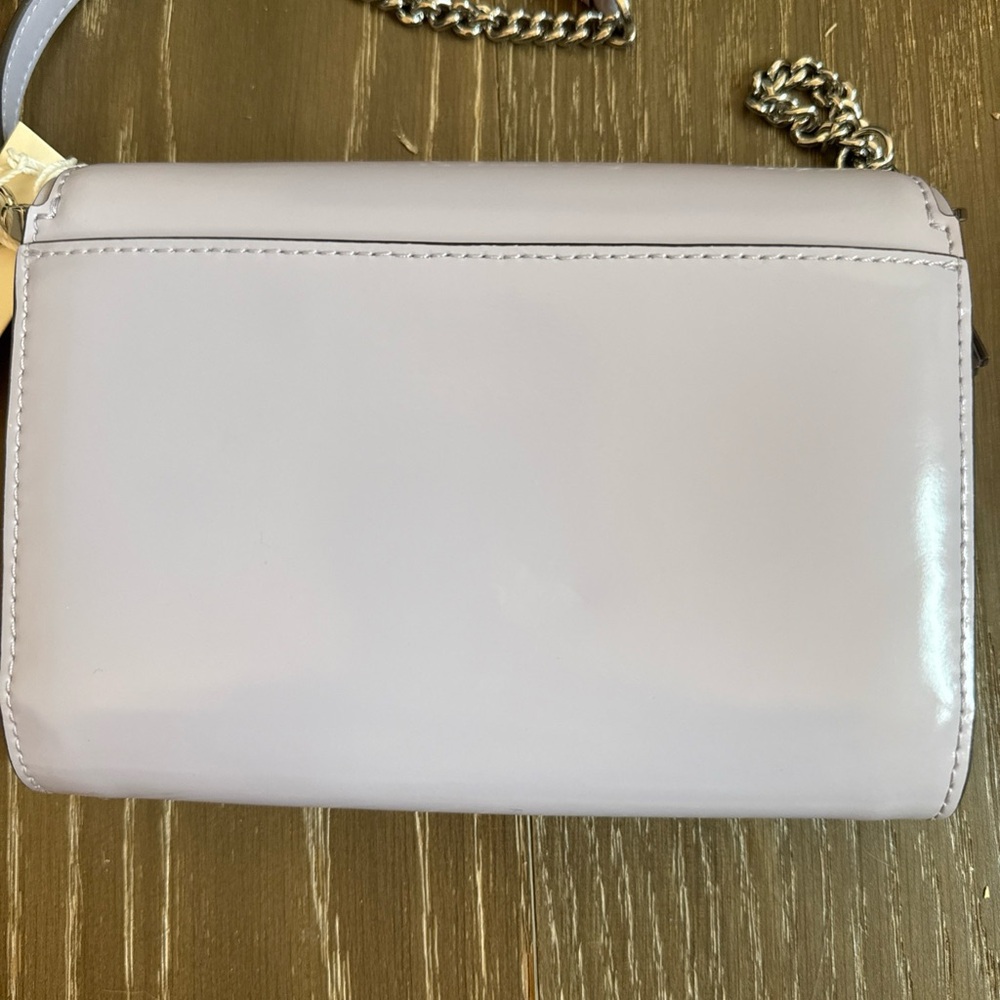 NWT Tory Burch Emerson Patent Chain Wallet violet sky NO LONGER AVAILABLE - Picture 12 of 13